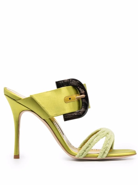 Manolo Blahnik Guey open toe sandals - Green - zdjęcie produktu nr 1
