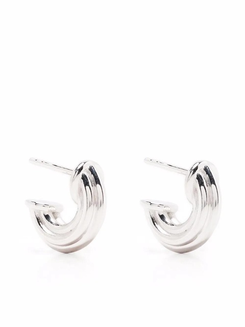 Missoma ridge hoop huggies - Silver - zdjęcie produktu nr 1