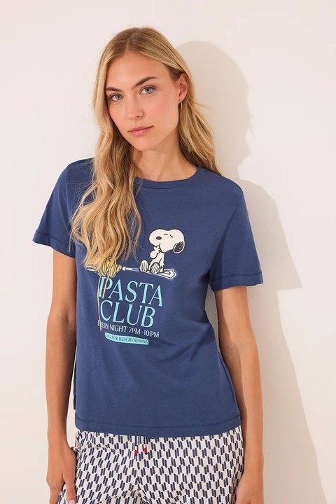 women'secret piżama bawełniana damska kolor granatowy 3132107 - zdjęcie produktu nr 1