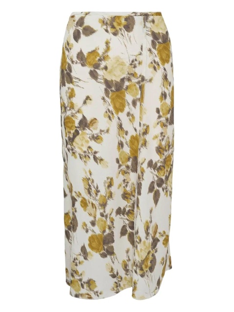 AMI Paris floral-motif midi skirt - Neutrals - zdjęcie produktu nr 2