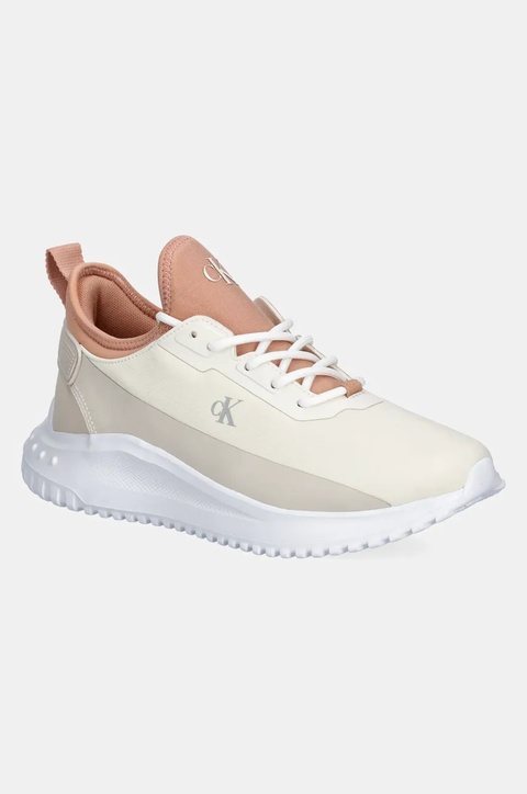 Calvin Klein Jeans sneakersy EVA RUNNER LOW LACE MIX IN damskie kolor beżowy YW0YW01759 - zdjęcie produktu nr 1