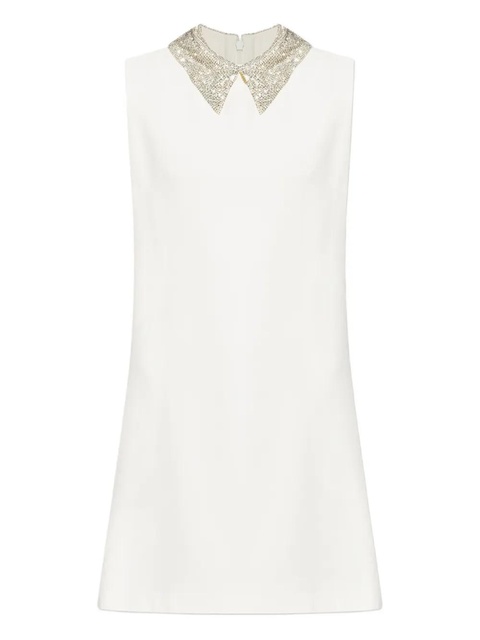 Versace embellished-collar sleeveless mini dress - Neutrals - zdjęcie produktu nr 1
