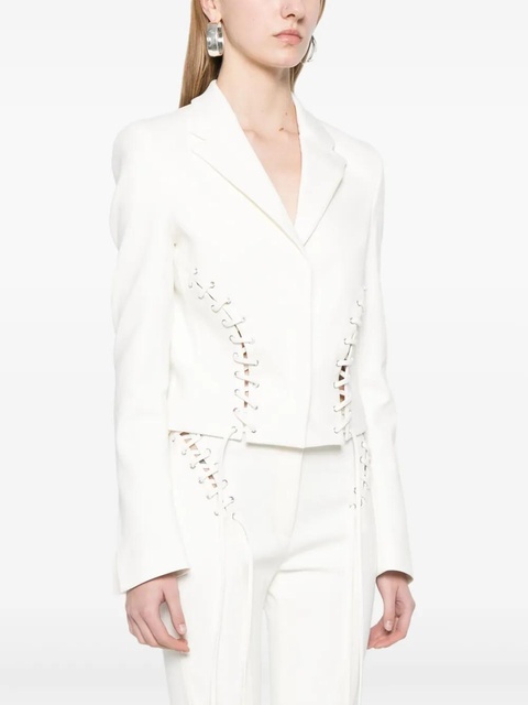 Blumarine lace-up detail jacket - Neutrals - zdjęcie produktu nr 2
