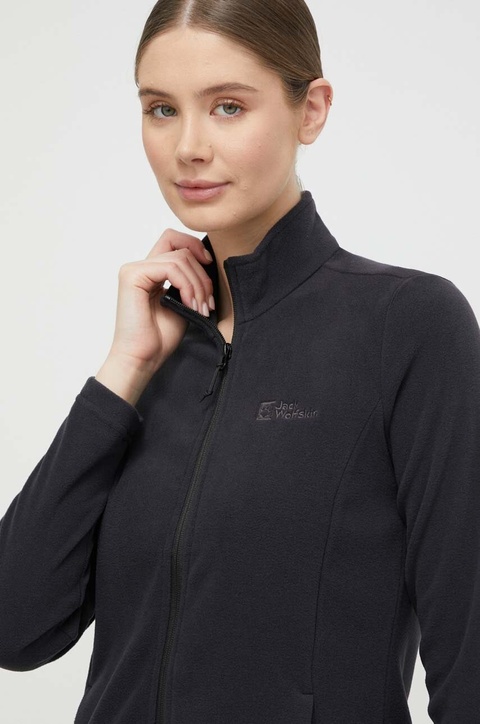 Jack Wolfskin bluza sportowa Taunus kolor czarny gładka 1711391 - zdjęcie produktu nr 1