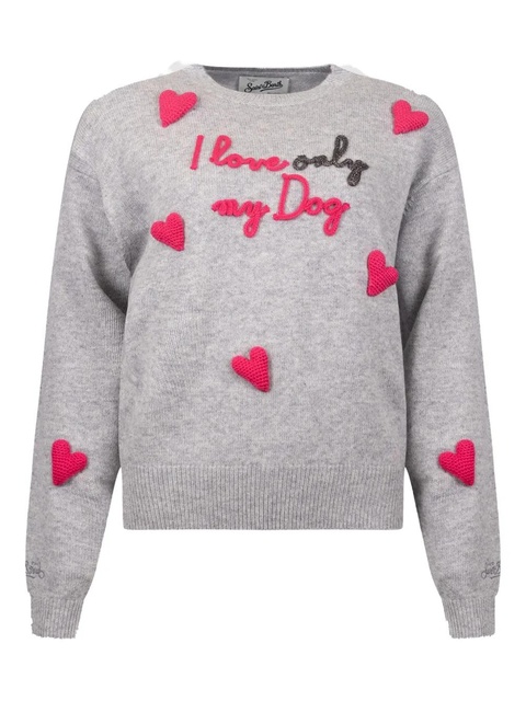 MC2 Saint Barth heart-detail sweater - Grey - zdjęcie produktu nr 1