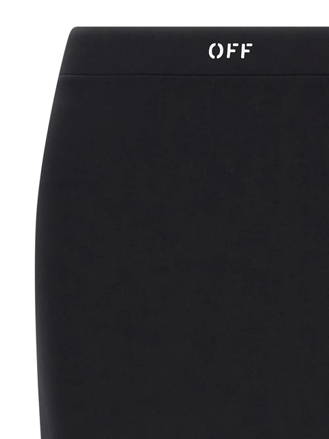 Off-White logo-waistband skirt - Black - zdjęcie produktu nr 2