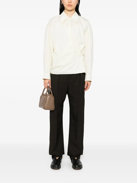 LEMAIRE pleated straight-leg trousers - Brown - zdjęcie produktu nr 2