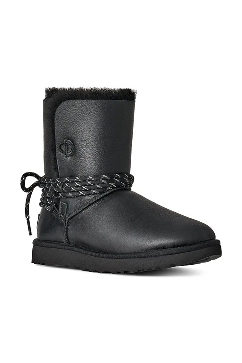 UGG śniegowce skórzane Bailey Tie Lthr kolor czarny 1176090.BLK - zdjęcie produktu nr 2