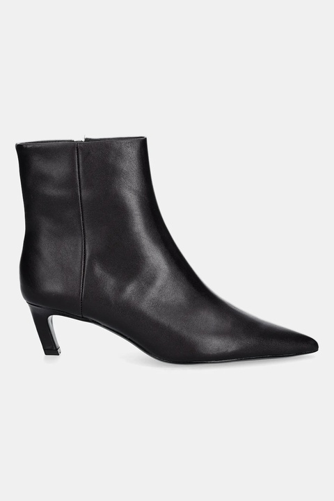 Calvin Klein botki skórzane ESS KITTEN HEEL ANKLE BOOT kolor brązowy na szpilce HW0HW02586 - zdjęcie produktu nr 2