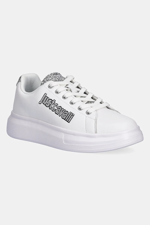 Just Cavalli sneakersy skórzane damskie kolor biały 79RA3SB3ZPB46003 - zdjęcie produktu nr 1