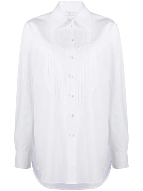 AREA Heart-Bib Tuxedo cotton shirt - White - zdjęcie produktu nr 1