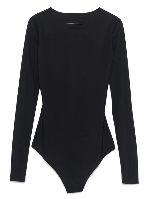 MM6 Maison Margiela numbers-motif bodysuit - Black - zdjęcie produktu nr 2