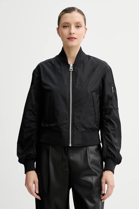 Marc O'Polo kurtka bomber kolor czarny przejściowa oversize 506127070033 - zdjęcie produktu nr 1