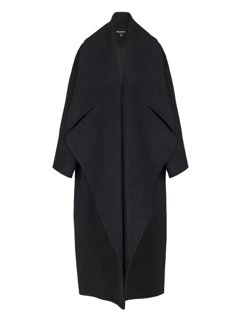 Balmain oversized-lapel wool coat - Black - zdjęcie produktu nr 1