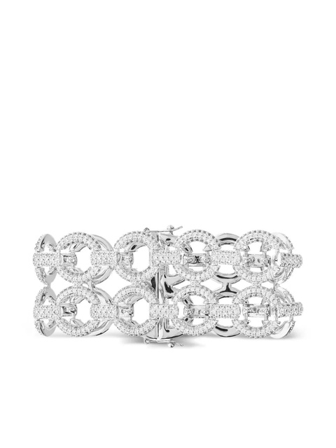 Self-Portrait crystal-embellished chain bracelet - Silver - zdjęcie produktu nr 1
