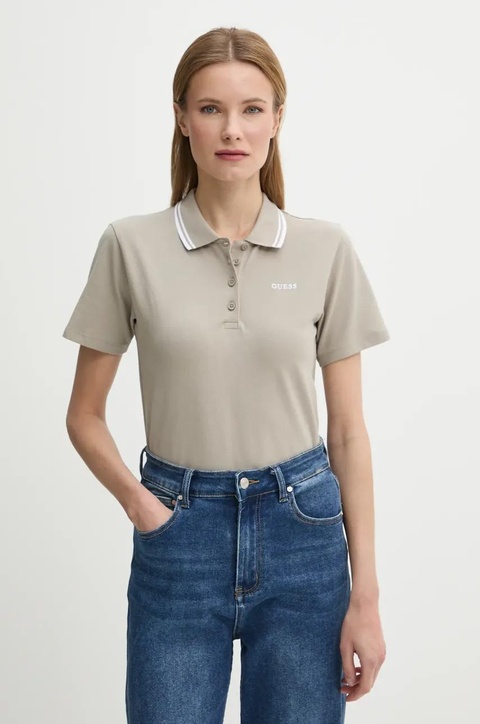 Guess polo AMARYLLIS damski kolor beżowy V5GP06 KCOK1 - zdjęcie produktu nr 1
