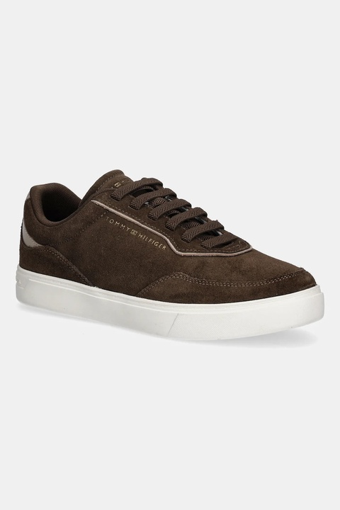 Tommy Hilfiger sneakersy skórzane CASUAL SUEDE SNEAKER damskie kolor brązowy FW0FW09050 - zdjęcie produktu nr 1