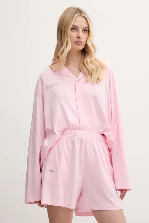 Pangaia piżama bawełniana damska kolor różowy bawełniana 10002463 - zdjęcie produktu nr 2