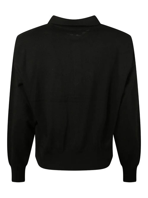 The Frankie Shop knit polo shirt - Black - zdjęcie produktu nr 2