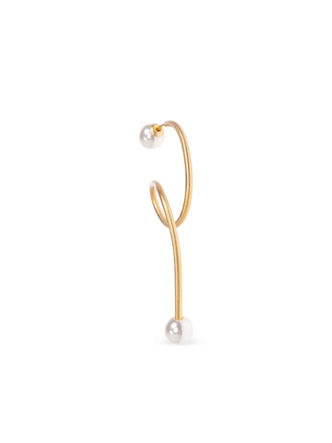 Cult Gaia Tazia pearl-embellished twisted hoop earrings - Gold - zdjęcie produktu nr 2