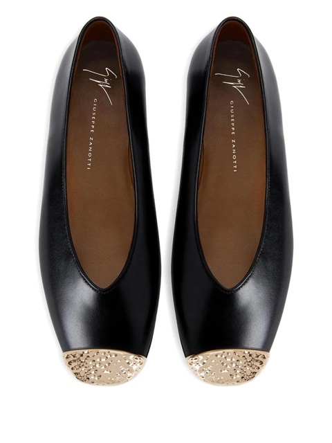 Giuseppe Zanotti Georgia leather ballet flats - Black - zdjęcie produktu nr 2