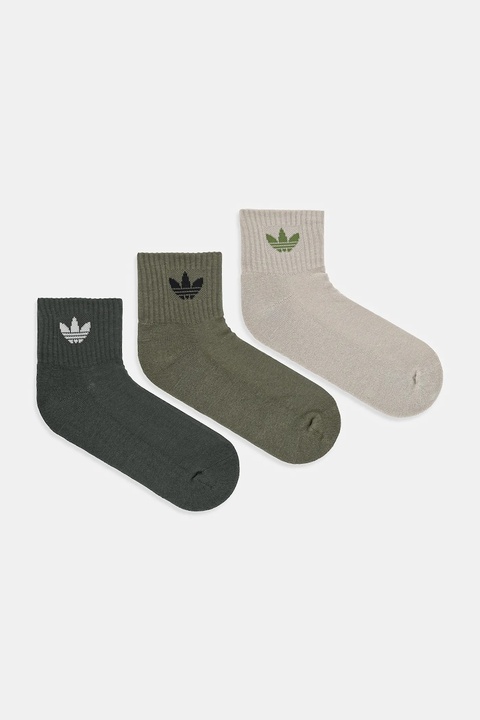 adidas Originals skarpetki 3-pack kolor zielony JV8594 - zdjęcie produktu nr 1