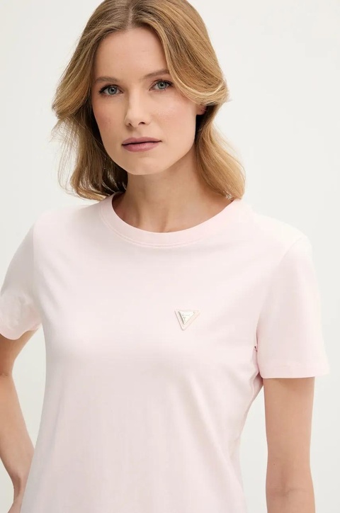 Guess t-shirt COLETTE damski kolor różowy V4YI09 J1314 - zdjęcie produktu nr 2