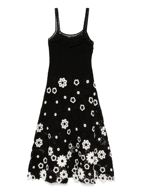Maje floral-embroidery midi dress - Black - zdjęcie produktu nr 1