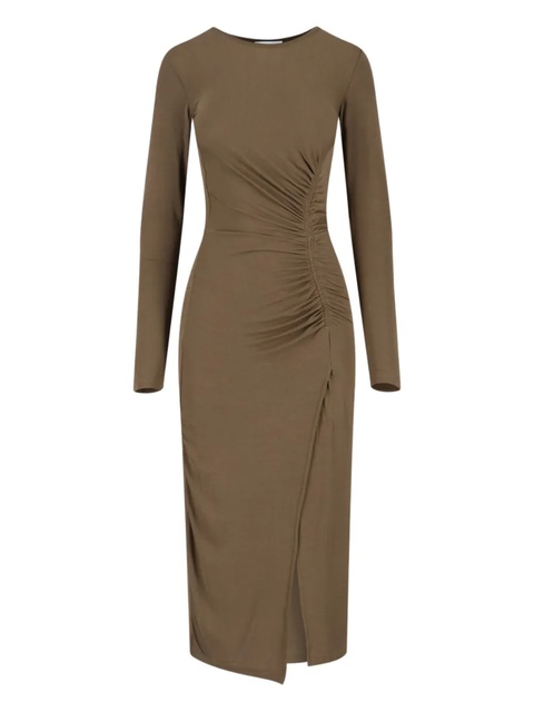 ISABEL MARANT side-ruched midi dress - Green - zdjęcie produktu nr 1