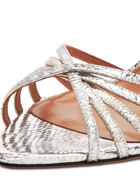 Aquazzura 85mm leather sandals - Silver - zdjęcie produktu nr 2