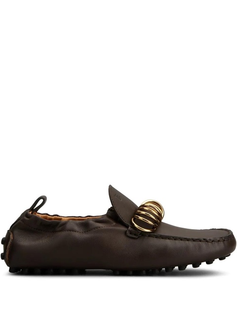Tod's ring-embellished loafers - Brown - zdjęcie produktu nr 1