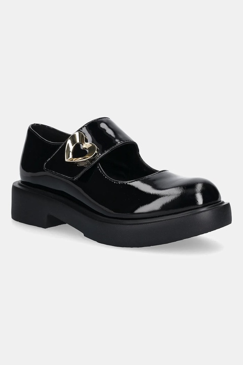 Love Moschino buty skórzane damskie kolor czarny na platformie JA10114G1NIH0000 - zdjęcie produktu nr 1