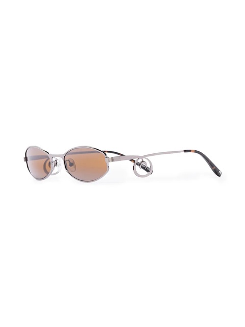 Marine Serre x Vuarnet Swirl oval-frame sunglasses - Brown - zdjęcie produktu nr 1