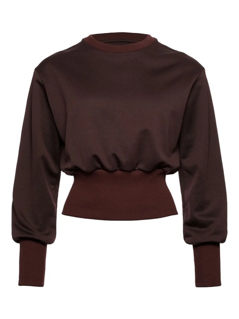 ERES ribbed-cuffs sweatshirt - Brown - zdjęcie produktu nr 1