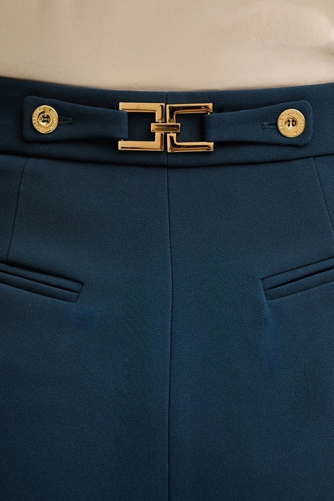 Elisabetta Franchi spodnie damskie proste high waist PA09956E2 - zdjęcie produktu nr 2