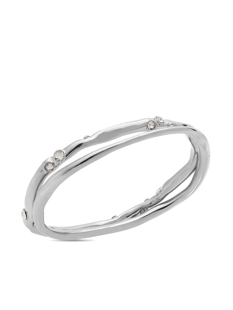 DRIES VAN NOTEN rhinestone-embellished double bracelet - Silver - zdjęcie produktu nr 2
