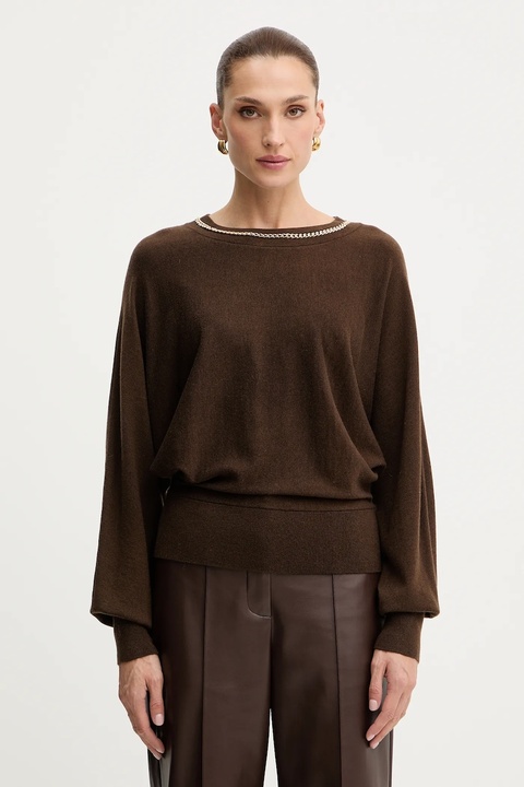 Marciano Guess sweter z dodatkiem wełny ABEL damski kolor brązowy 5BGR02 5782Z - zdjęcie produktu nr 1