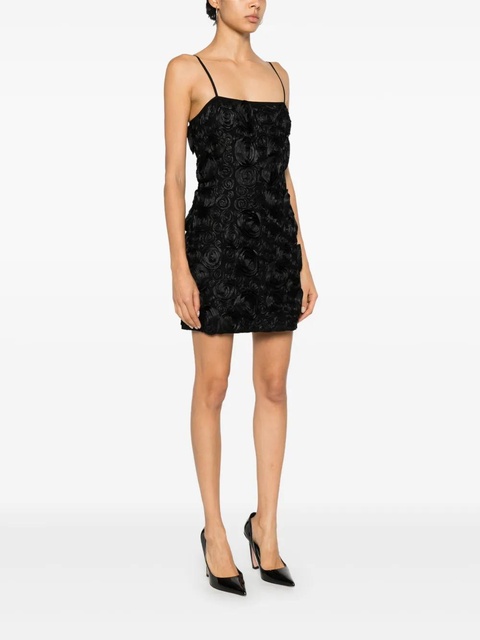 Blumarine floral-appliqué mini dress - Black - zdjęcie produktu nr 2