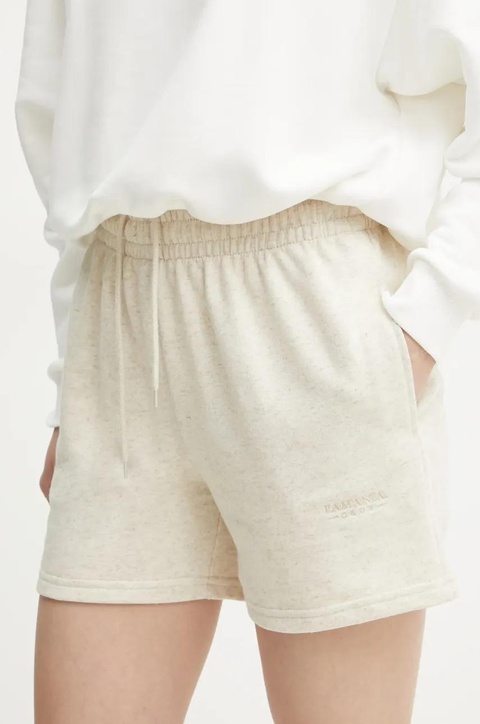 La Mania szorty damskie kolor beżowy gładkie high waist DAISY - zdjęcie produktu nr 1