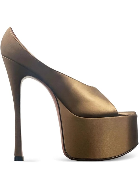 Amina Muaddi 150mm Anok platform sandals - Brown - zdjęcie produktu nr 1