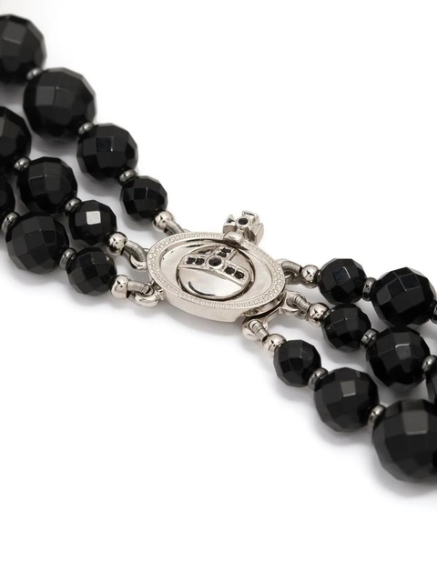 Vivienne Westwood Messaline Orb three-row chocker - Black - zdjęcie produktu nr 1