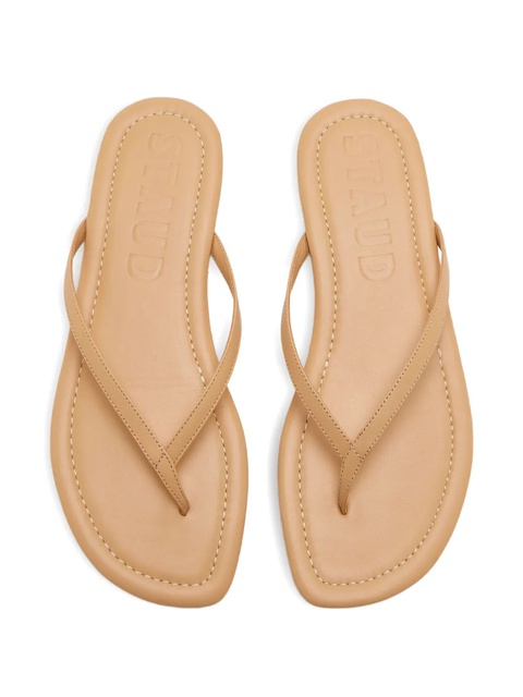 STAUD leather thong sandals - Neutrals - zdjęcie produktu nr 1