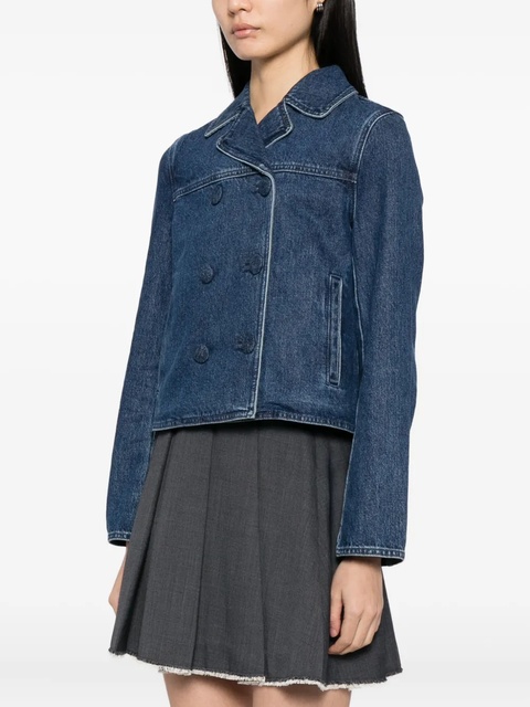 Self-Portrait double-breasted denim jacket - Blue - zdjęcie produktu nr 2