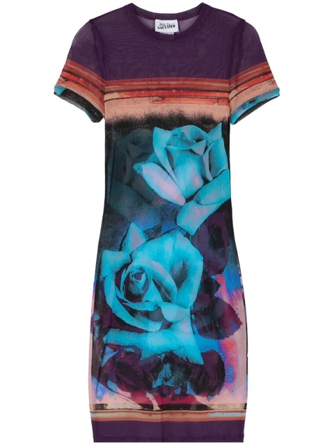 Jean Paul Gaultier Roses mesh minidress - Blue - zdjęcie produktu nr 1