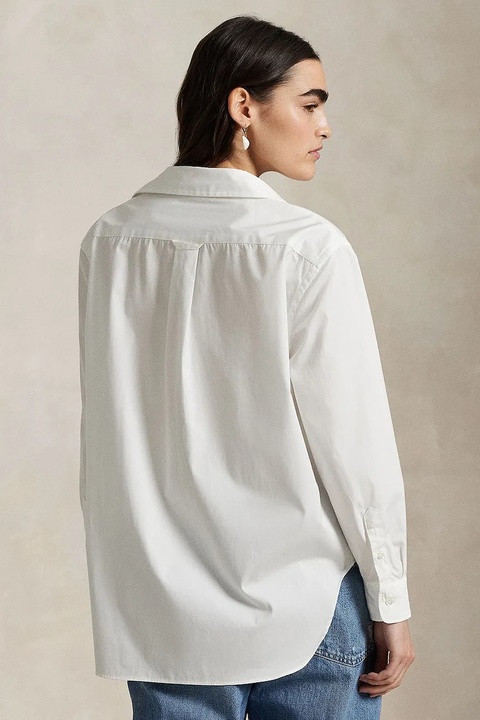 Polo Ralph Lauren koszula bawełniana Long Sleeve Light Shirt damska kolor biały relaxed z kołnierzykiem klasycznym 211968219 - zdjęcie produktu nr 2