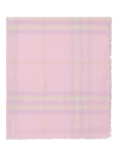 Burberry check wool scarf - Pink - zdjęcie produktu nr 2