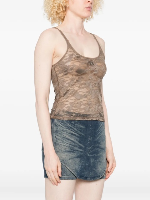 Diesel lace-panelled top - Brown - zdjęcie produktu nr 1