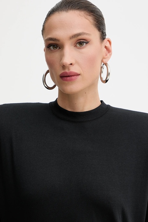 Pinko sukienka bawełniana kolor czarny maxi dopasowana 105219 A2M2 - zdjęcie produktu nr 2