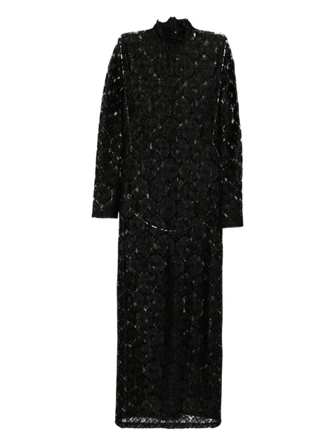 Róhe geometric-lace turtleneck dress - Black - zdjęcie produktu nr 1