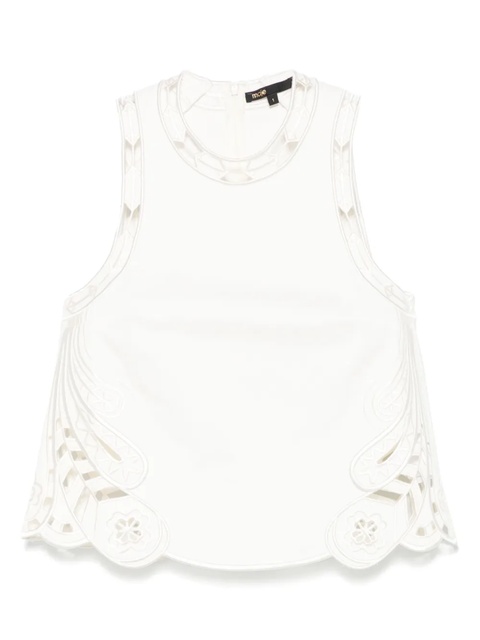 Maje embroidered tank top - Neutrals - zdjęcie produktu nr 1